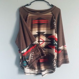 Aztec waffle top